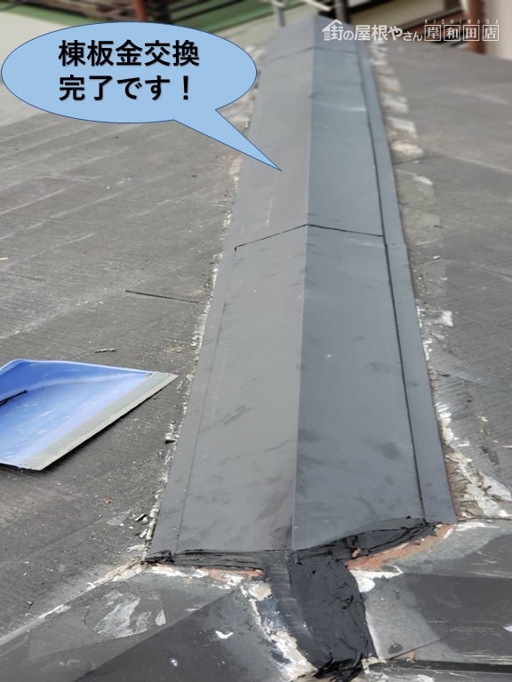 泉大津市の棟板金交換完了です