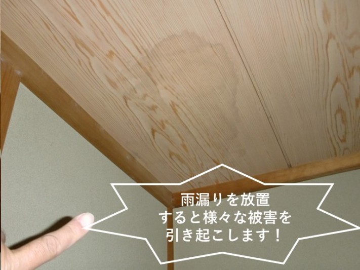 忠岡町の事例・雨漏りを放置すると様々な被害を引き起こします!