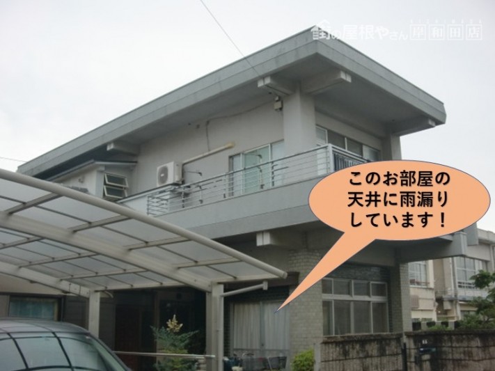岸和田市の雨漏りの調査