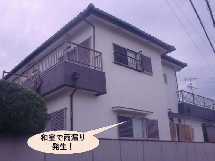 阪南市の雨漏りの現地調査
