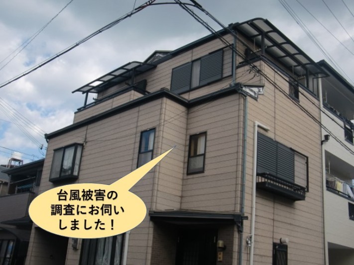 泉大津市の台風被害の現地調査