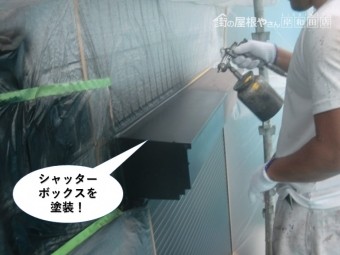 泉大津市のシャッターボックス塗装