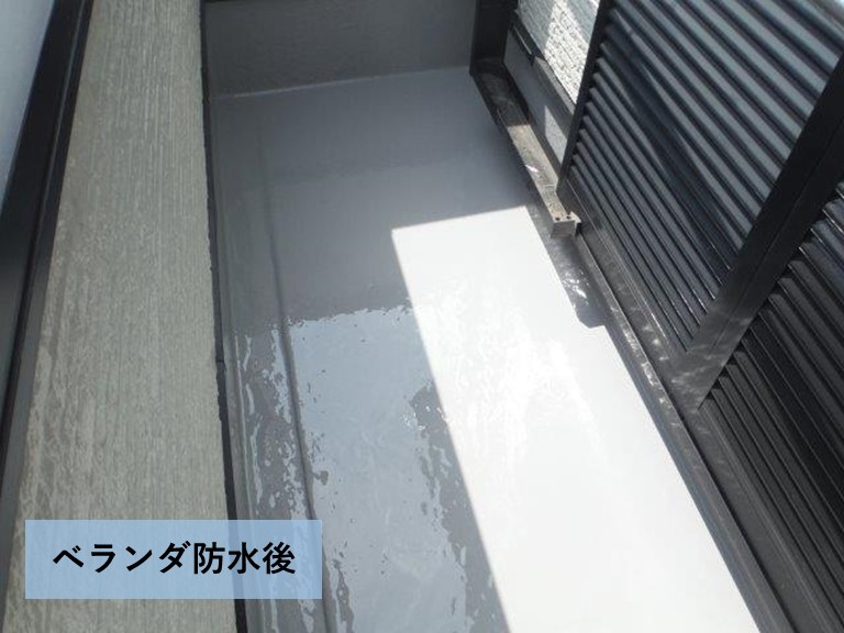 貝塚市のベランダを塗膜防水オートンウレアックスHGで防水 | 岸和田 