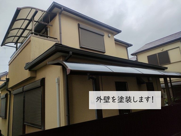 貝塚市の外壁塗装でニッペのパーフェクトトップND-372で塗装 | 岸和田 