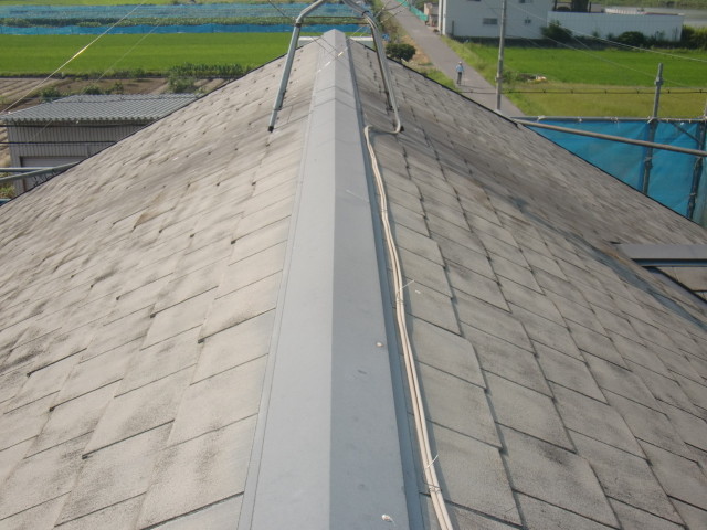 岸和田市八田町で屋根の塗装前