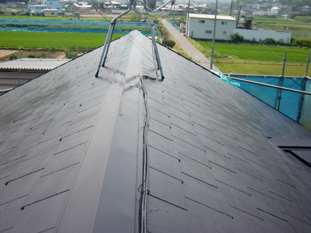 岸和田市八田町の屋根塗装完了