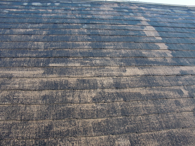 岸和田市岡山町の高圧洗浄後の屋根表面