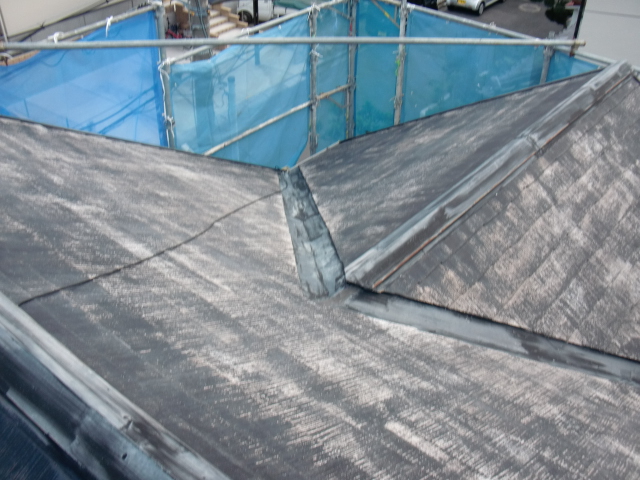 岸和田市岡山町の高圧洗浄後の屋根