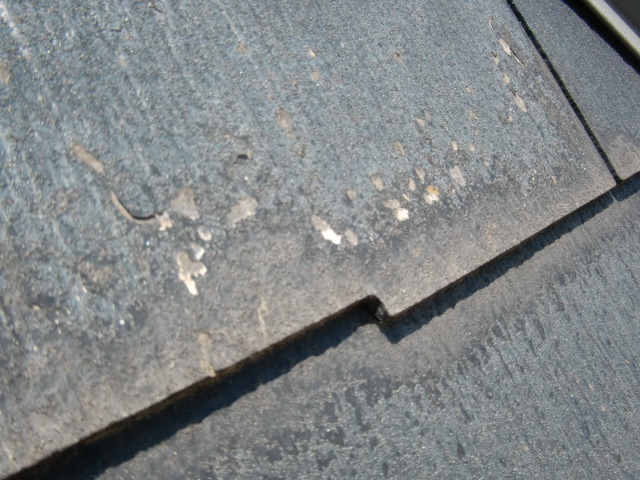 岸和田市加守町の蘇ったスレート板葺きの屋根塗装