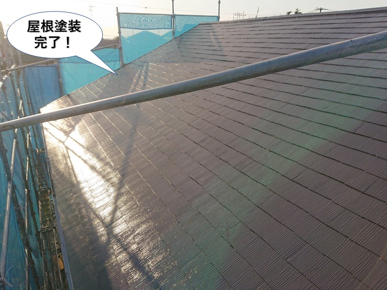 和泉市で遮熱塗料サーモアイSiでスレート屋根を塗装したF様邸！