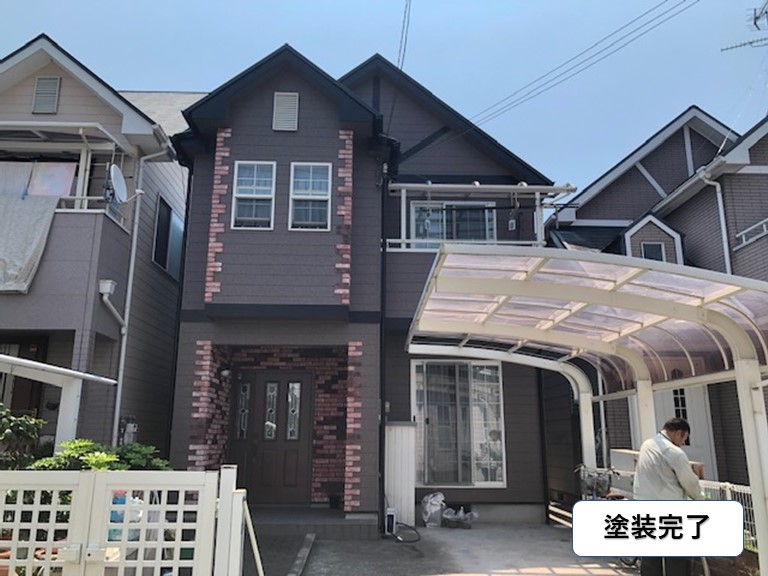和泉市の屋根と外壁塗装完了
