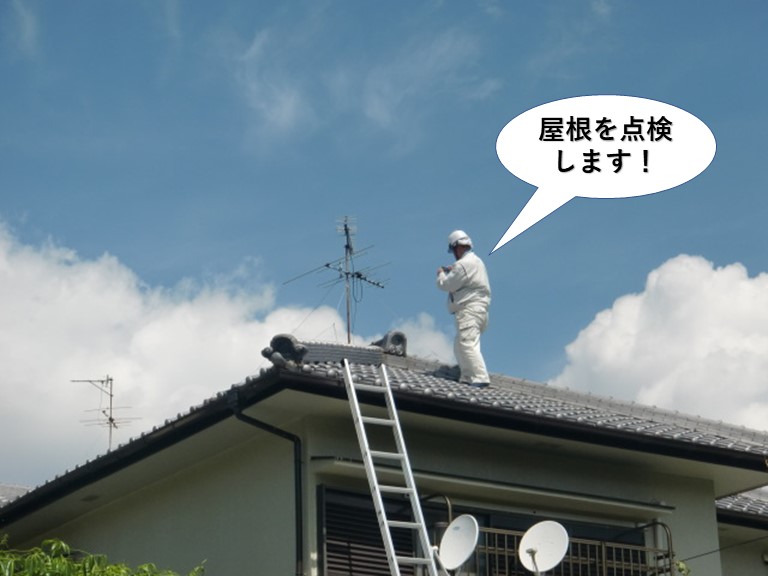 岸和田市の屋根を点検します