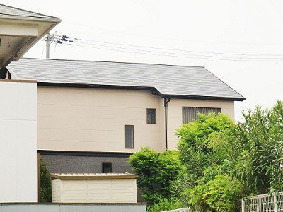 岸和田市真上町の屋根塗装と外壁防水もした外壁塗装