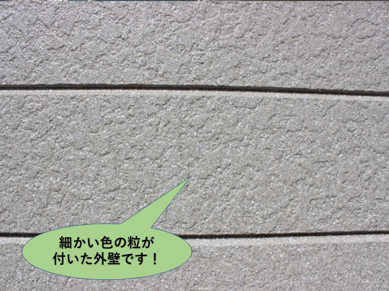 岸和田市の細かい色のついた外壁です