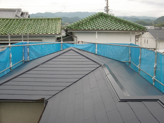 岸和田市の屋根塗装完了