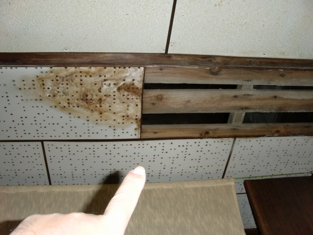 泉大津市のキッチン天井の雨漏り