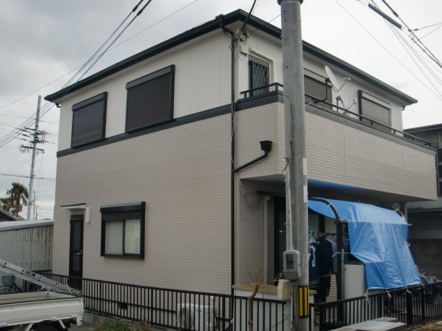 岸和田市の台風被害に遭った家