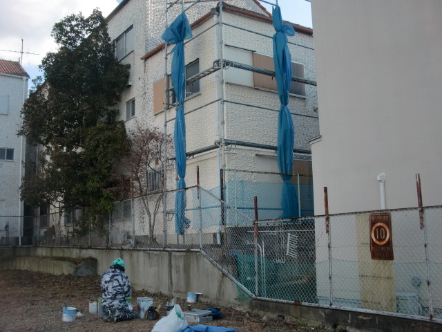 泉佐野市の外壁防水完了