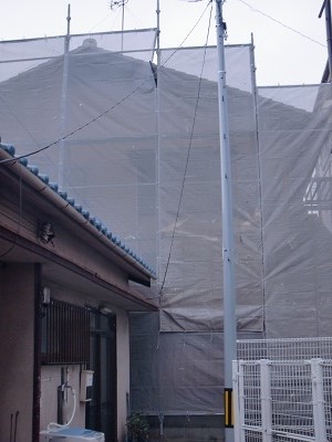 岸和田市春木本町の外壁塗装の下塗り