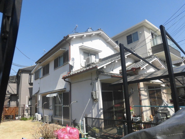岸和田市土生町の屋根の漆喰詰め替え工事