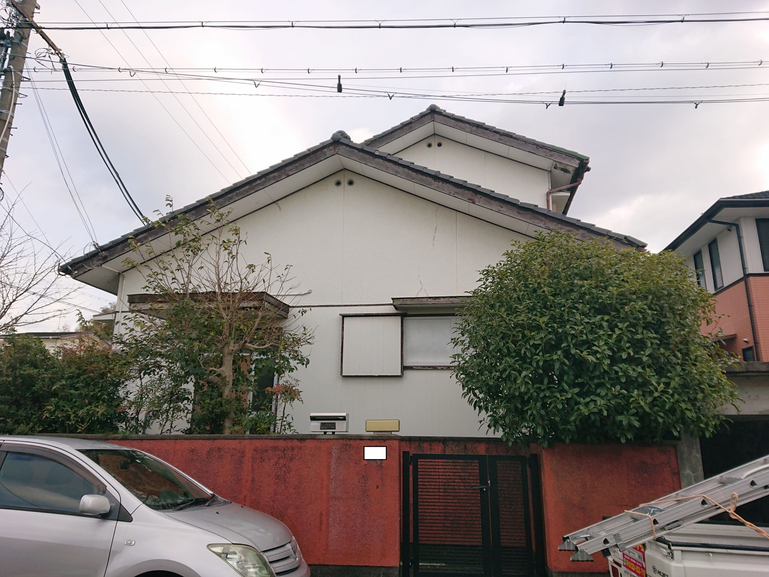 岸和田市の外壁塗装前の外観