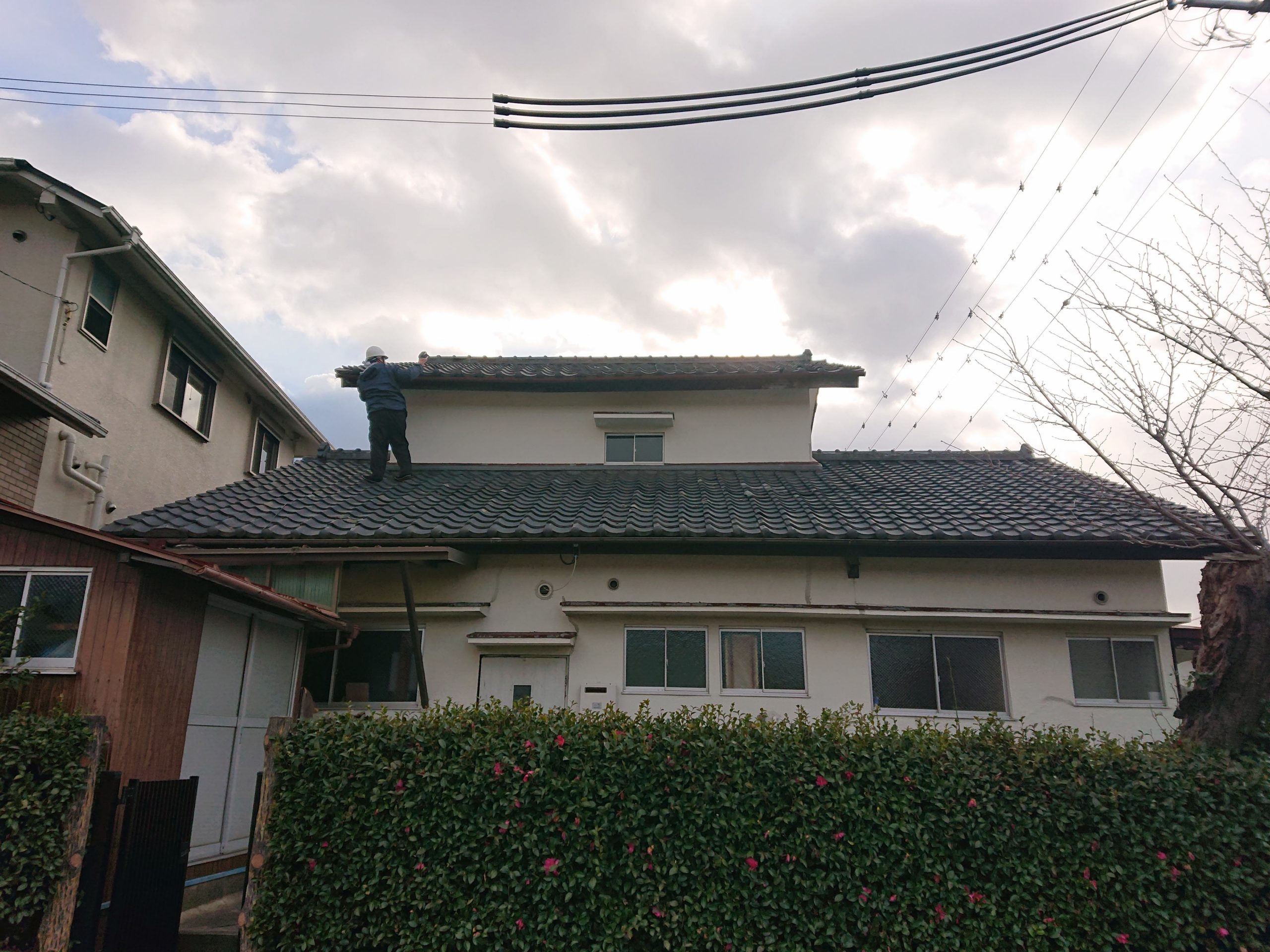 岸和田市の屋根の葺き替え前