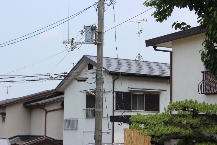 岸和田市摩湯町の塗装した屋根