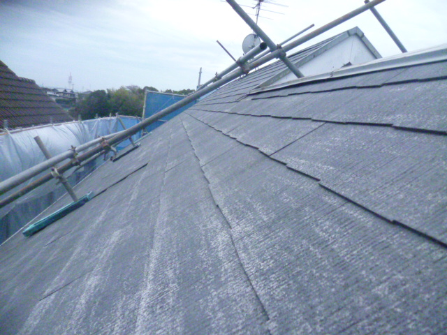 岸和田市下松町の高圧洗浄後の屋根