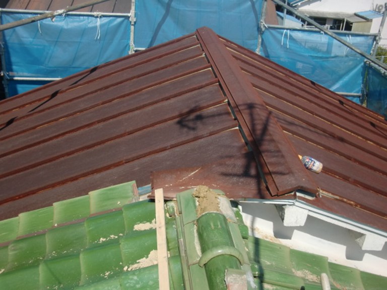 泉佐野市の塗装前の屋根