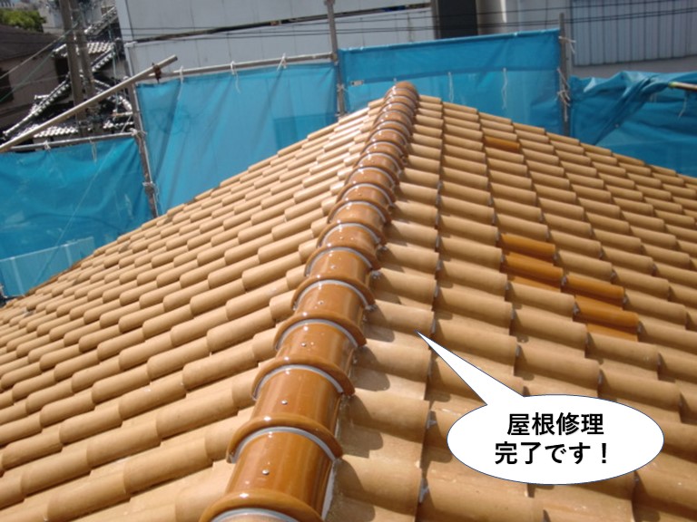 和泉市の屋根修理完了です