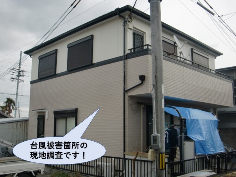 岸和田市の台風被害箇所の現地調査