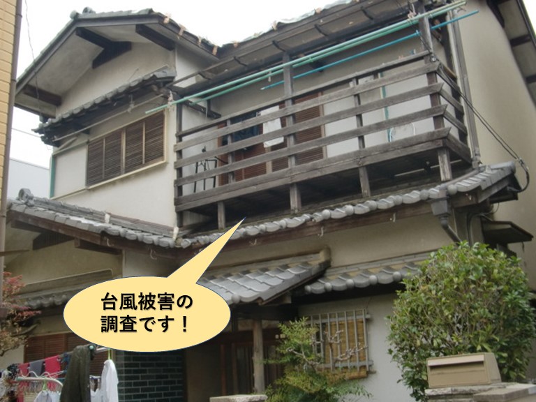 貝塚市の台風被害の調査