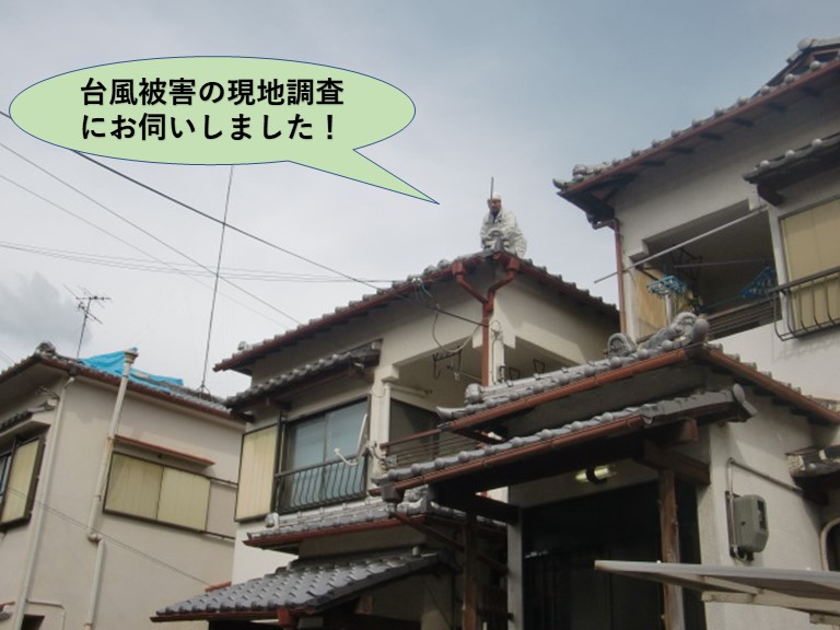 和泉市の台風被害の現地調査