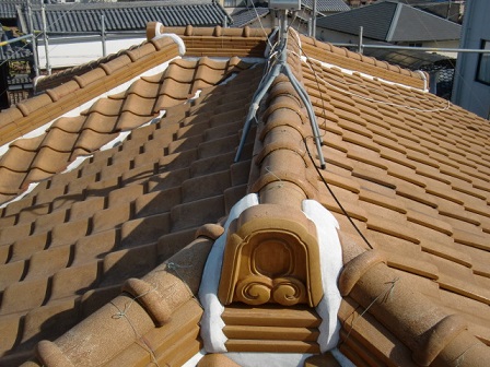 岸和田市土生町で洋瓦の屋根葺き替え工事
