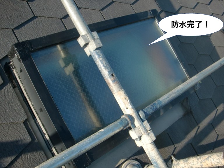和泉市の天窓防水完了