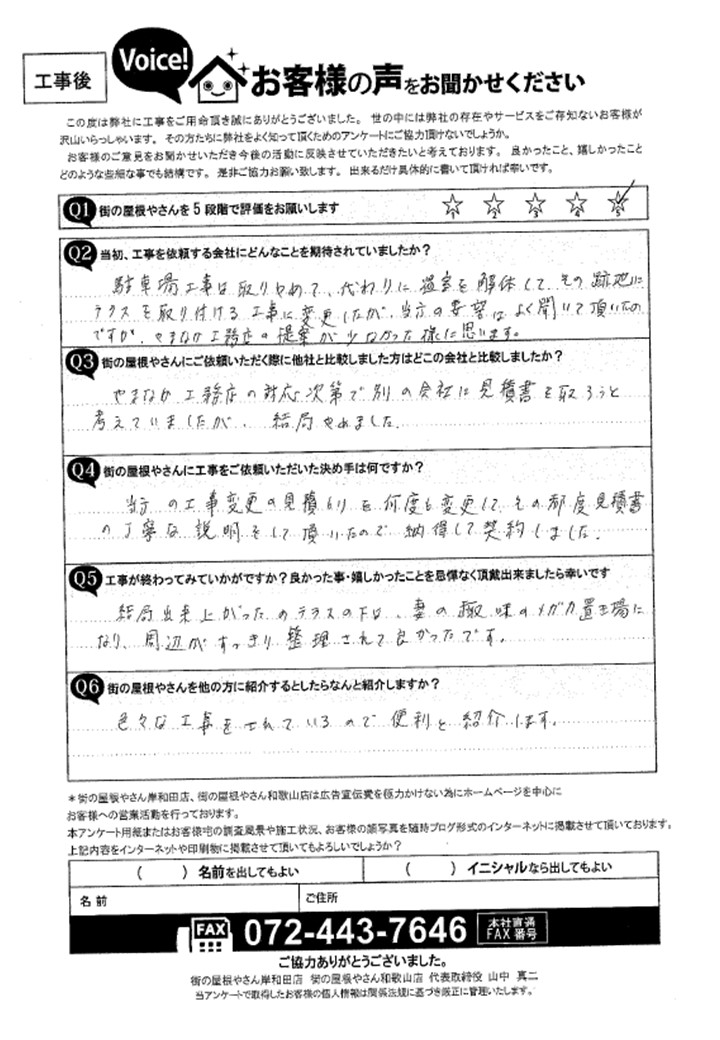 泉大津市でエクステリア工事工事後