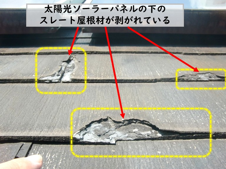 和泉市で屋根塗装前のスレート屋根点検、屋根劣化で補修もご提案