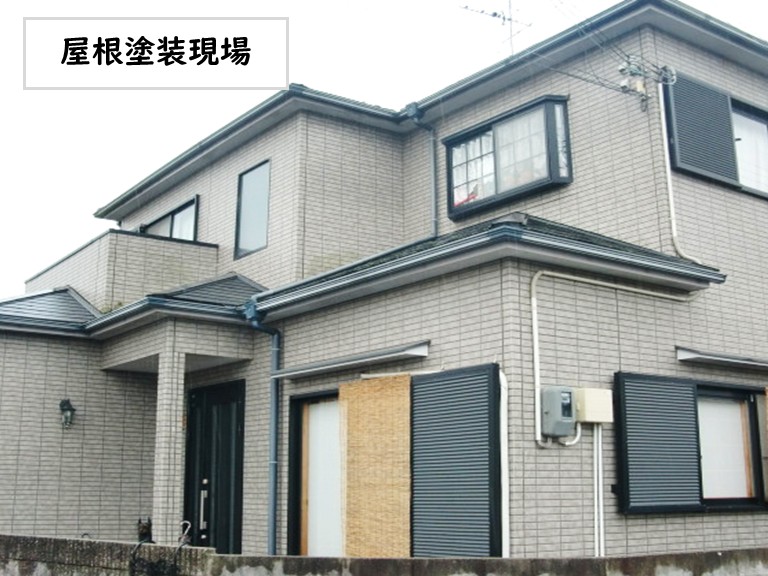 和泉市のスレート屋根塗り替えにサーモアイSiで屋根塗装を実施