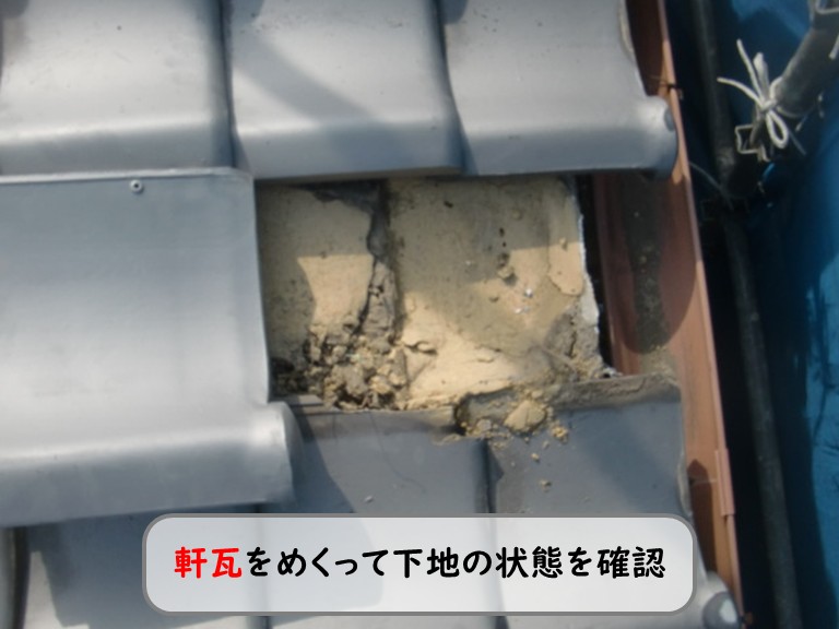 和泉市軒瓦下地確認
