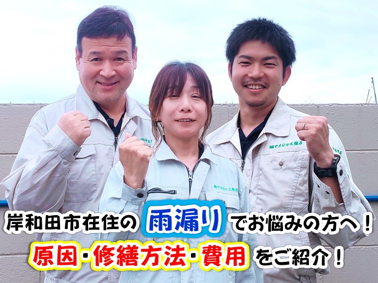 岸和田市で雨漏りにお困りの方へ！原因・修繕方法・費用をご紹介！