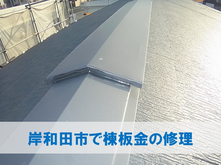 岸和田市の2階建てで棟板金に関する修理の施工事例3選をご紹介