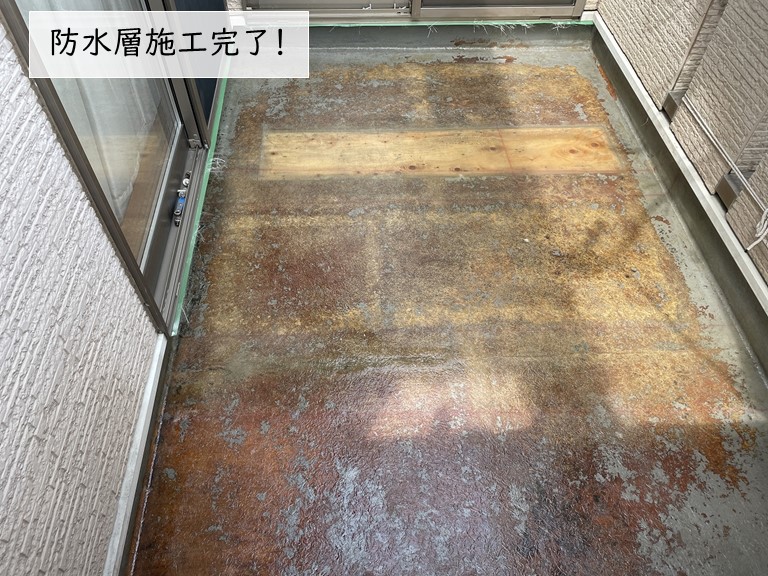 岸和田市のFRP防水層施工完了