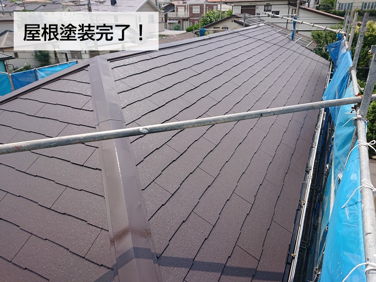 岸和田市のスレート屋根の塗装完了
