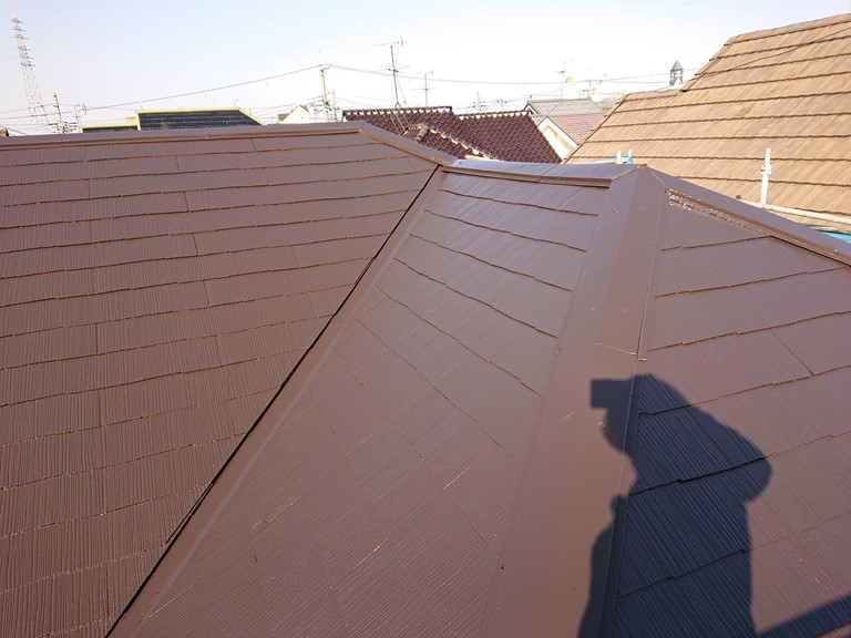 岸和田市の塗装後の屋根