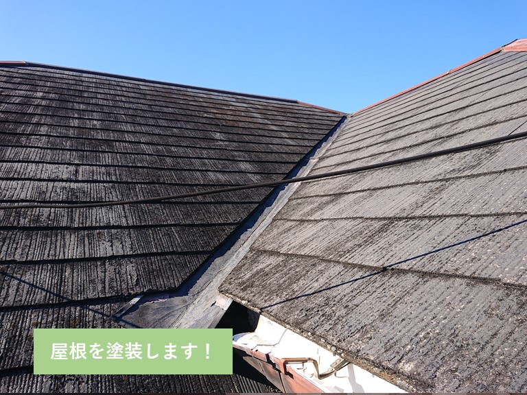 岸和田市の屋根を塗装します