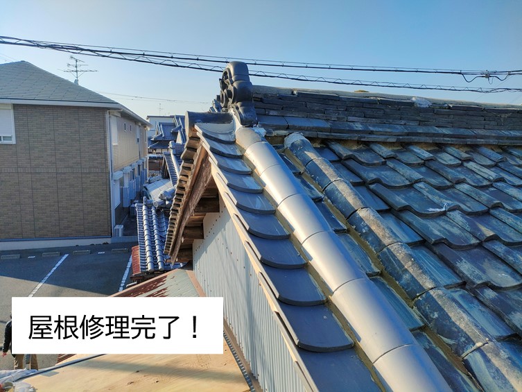 岸和田市の屋根修理完了