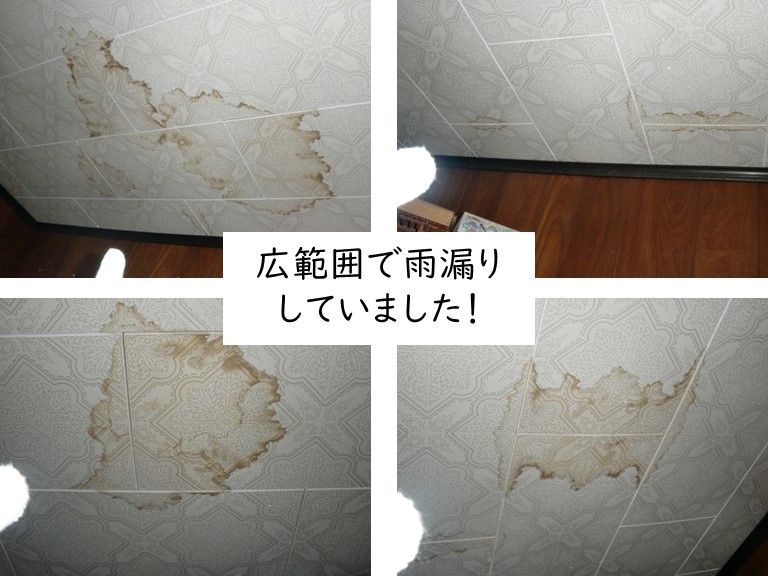 岸和田市の洋室の天井の雨漏り