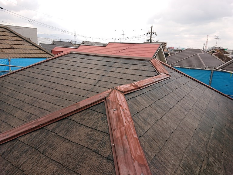 岸和田市スレート屋根屋根塗装前