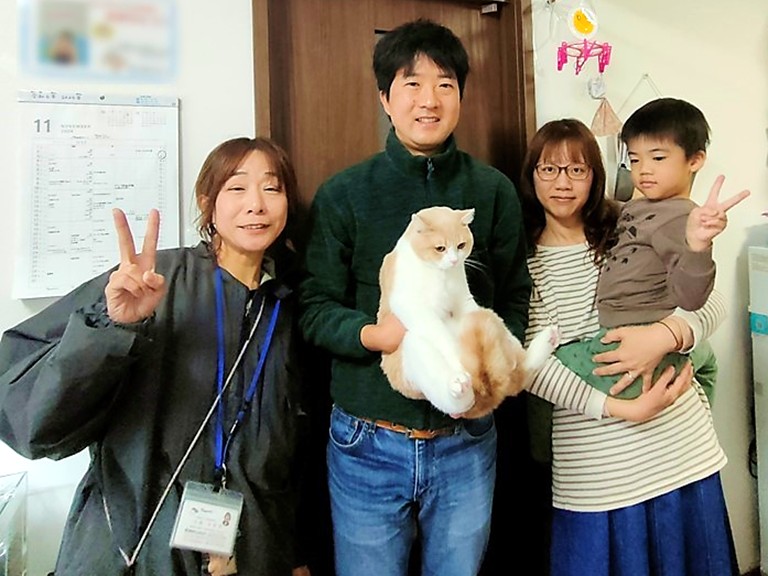 岸和田市にてリビングの片開きドアをペットドアに交換したＹ様の声