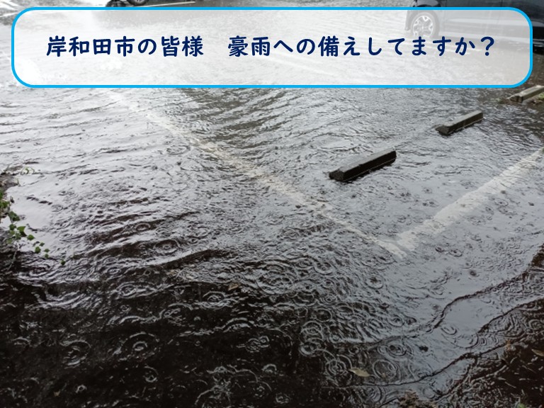 岸和田市にお住いの方必見!ゲリラ豪雨対策をしてマイホームを守る